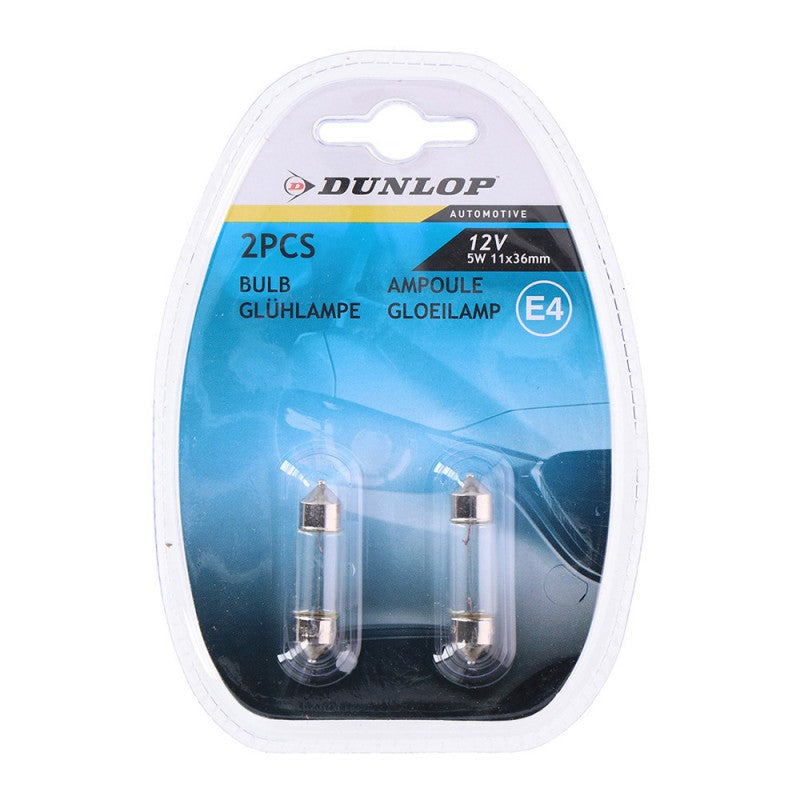 Set Halogeen Dunlop kentekenverlichting en interieurverlichting / C5W 12V - Autolichtbeeld