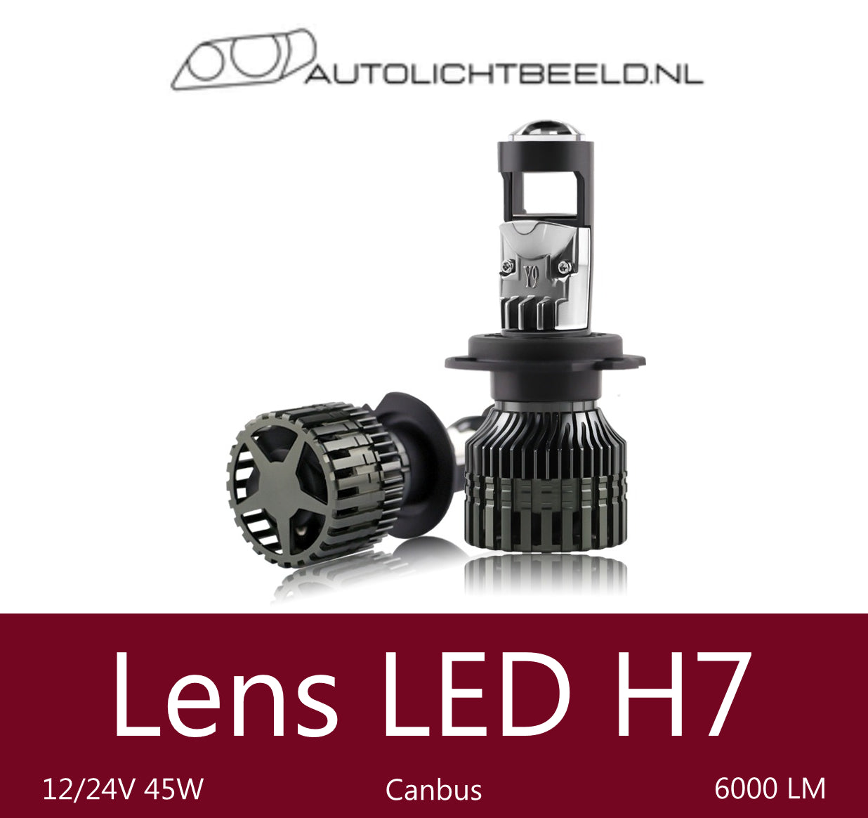 H7 Lens LED - Autolichtbeeld