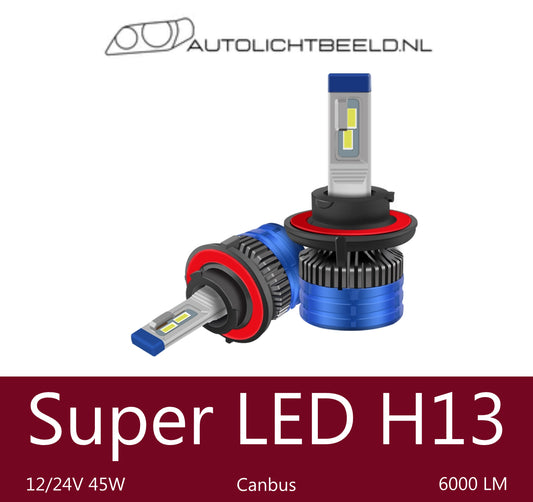 H13 Super LED - Autolichtbeeld